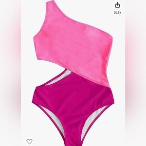 Women's One Shoulder Cutout One Piece Swimsuit